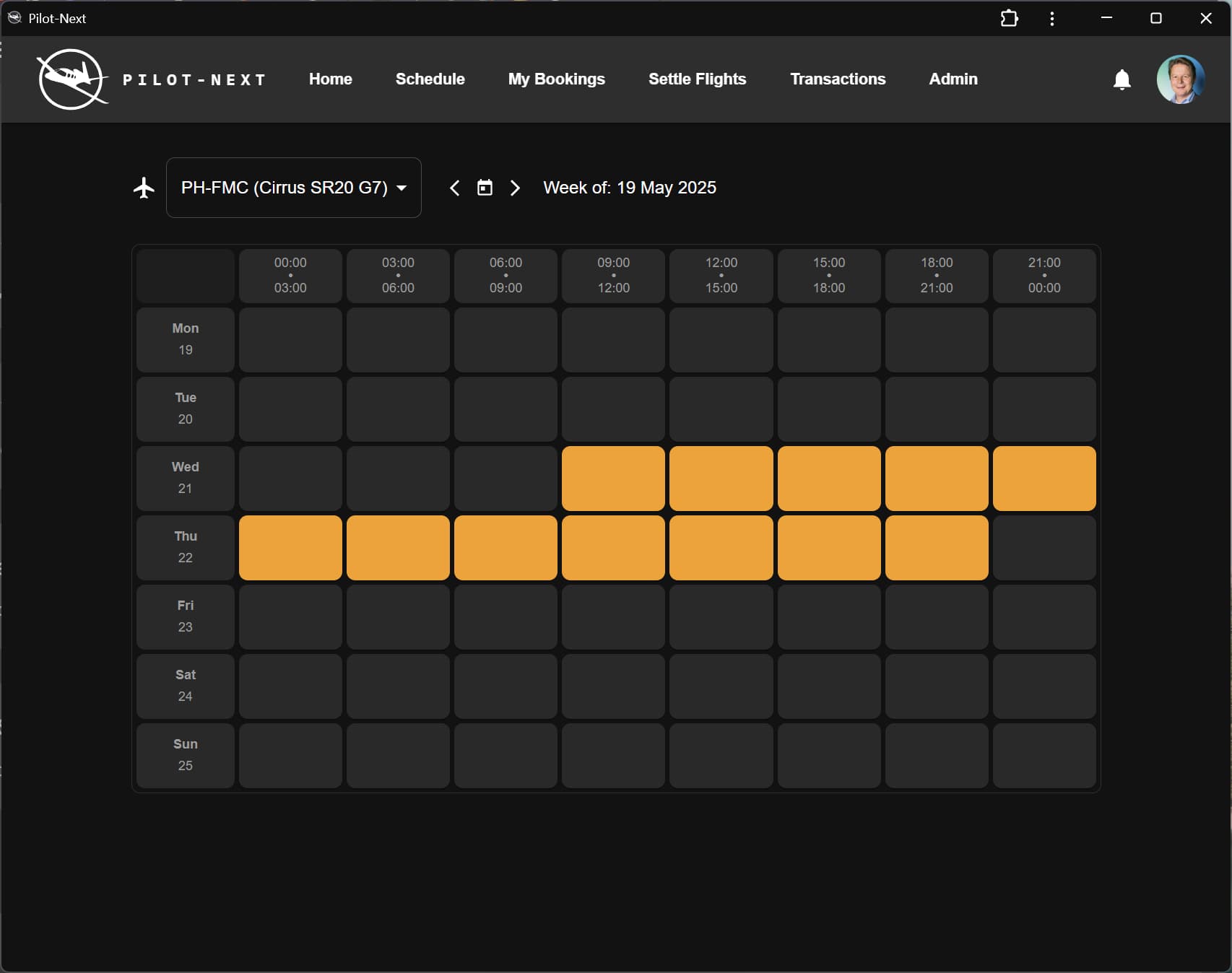Pilot-Next Desktop Scheduling App for flying clubs